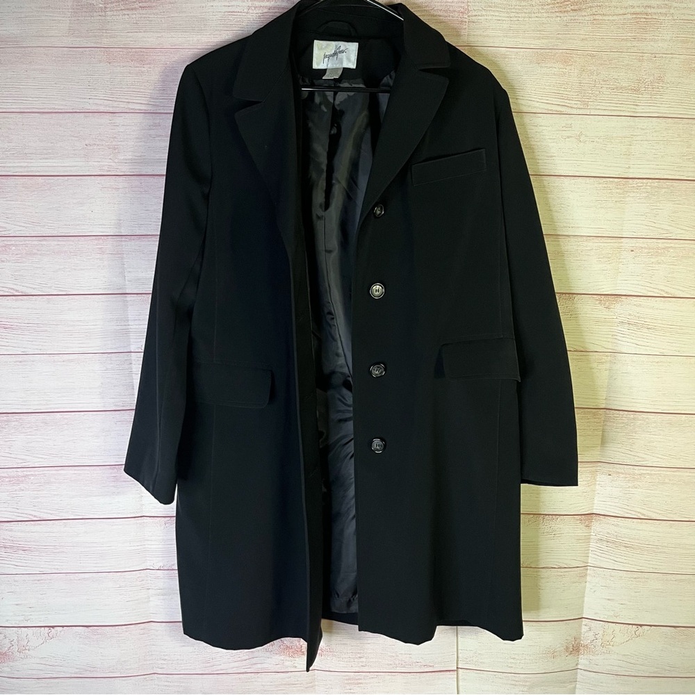 Jacqueline Ferrar Black Blazer‎ Jacket Coat Size Medium Petite